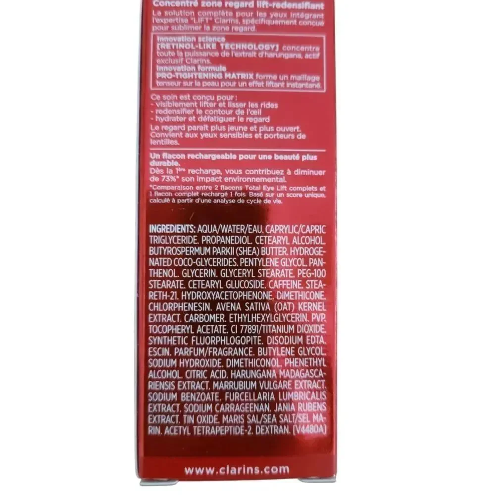 Clarins Total Eye Lift Eye Cream - Vibrant Red